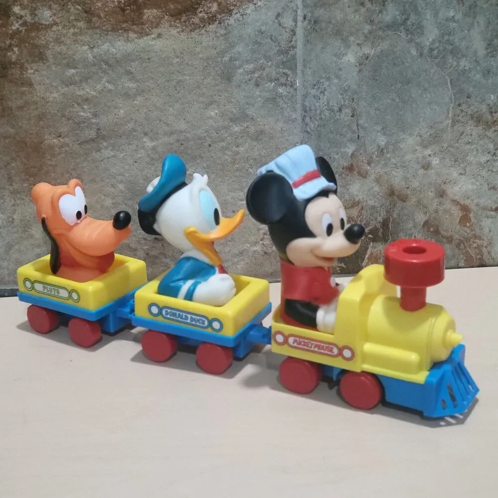 Vintage Disney Mickey Mouse Train with Donald Duck Pluto Wind Up